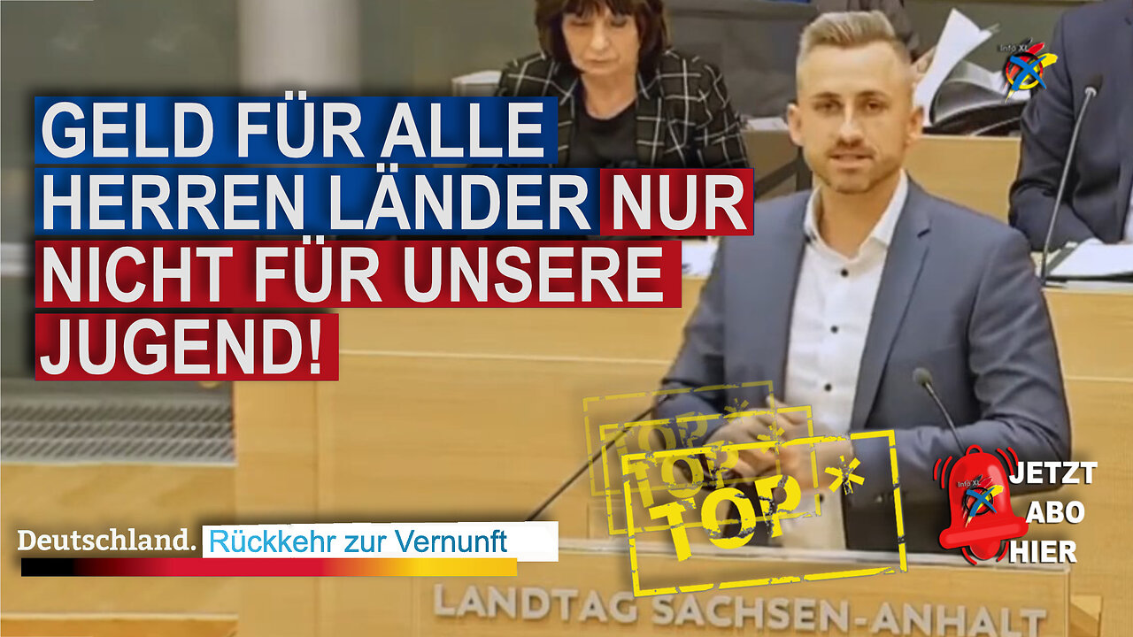 GELD FÜR ALLE HERREN LÄNDER NUR NICHT FÜR UNSERE JUGEND! Ulrich Siegmund (AfD)