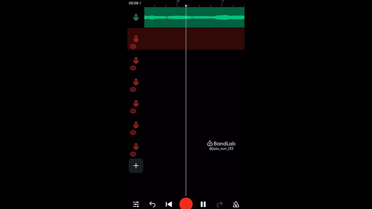 Making another hook on BandLab with iPhone headphones