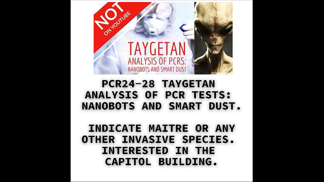 PCR24-28 TAYGETAN ANALYSIS OF PCR TESTS: NANOBOTS AND SMART DUST. INDICATE MAITRE OR ANY OTHER INVAS