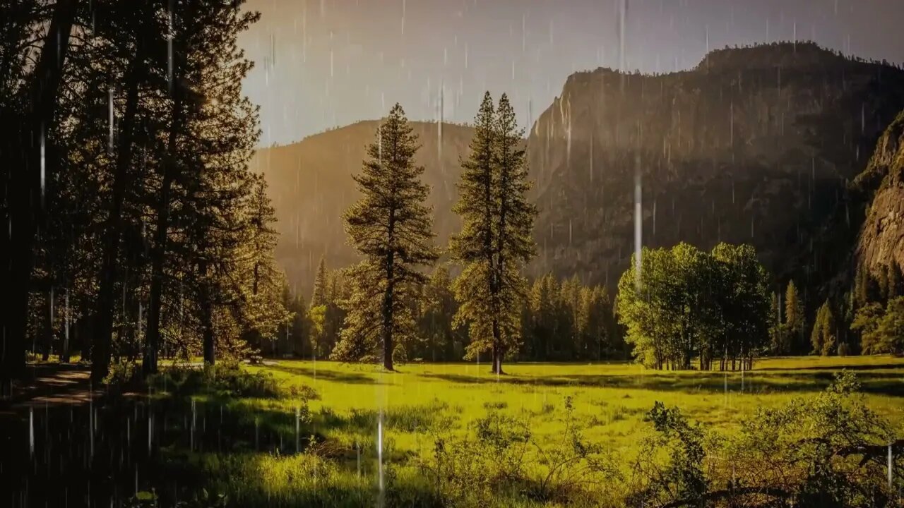 Sounds of rain at night. For sleep, meditation and relaxation