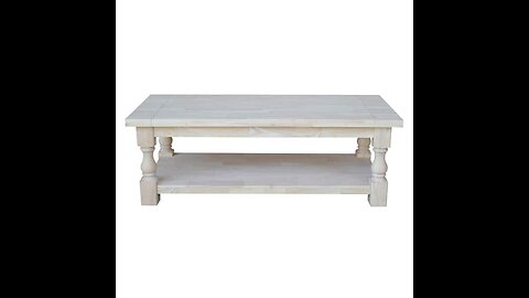 International Concepts Coffee Table, Unfinished & Accent Table, 14 L x 16 W x 20 H inches, Unfi...