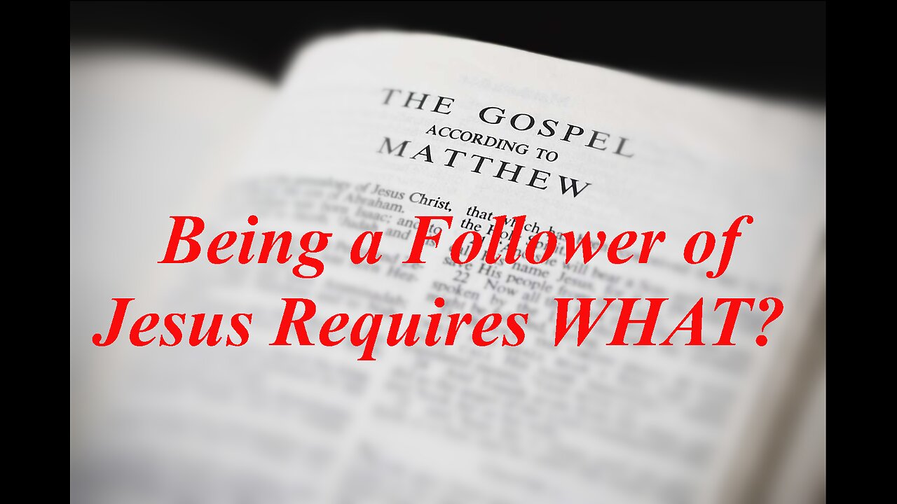 The Gospel of Matthew (Chapter 8): Expectations of Following Jesus