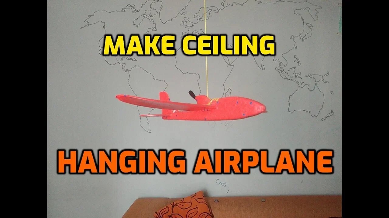 Make a Ceiling Hanging Plane Model - Motor Powered Foam Airplane