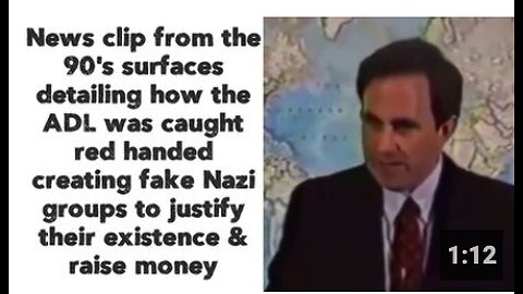 News clip from 90's surfaces detailing how the ADL was caught red handed creating fake Nazi groups