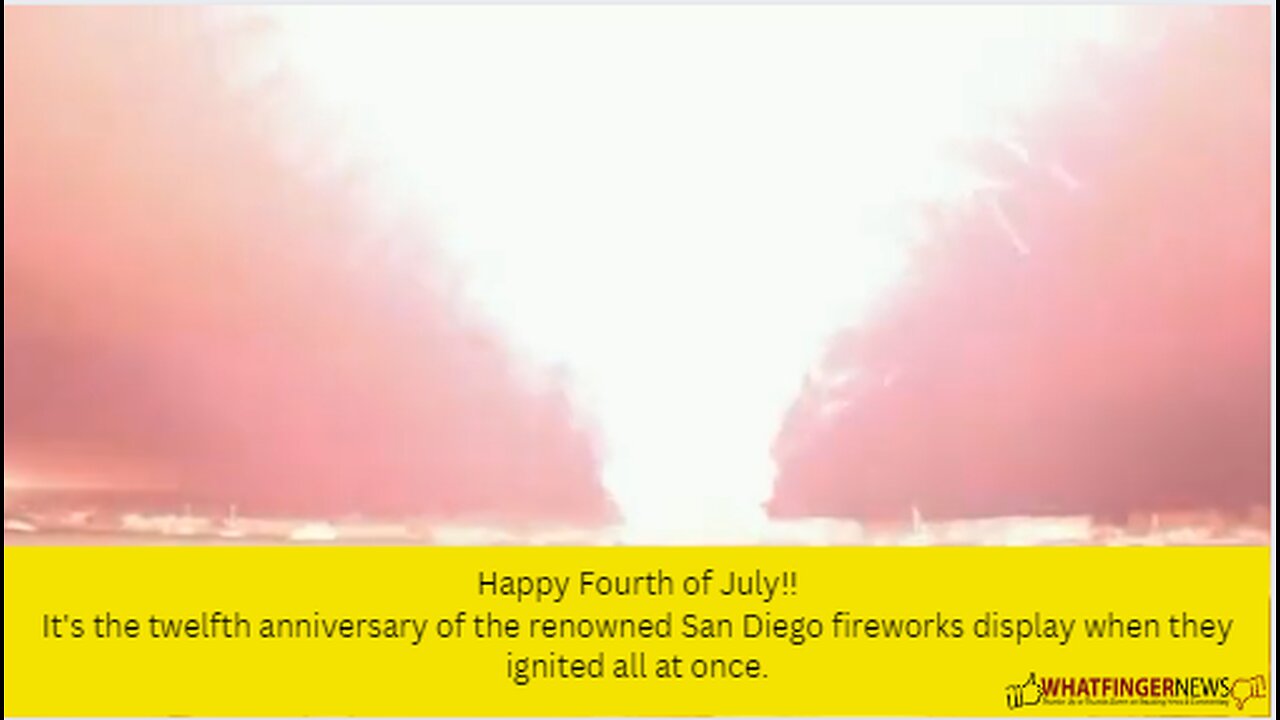 Happy Fourth of July!! It's the twelfth anniversary of the renowned San Diego fireworks display