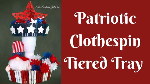 Independence Day Crafts: Patriotic Tiered Tray | Easy Tiered Tray | Patriotic Decor