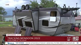 RV flips during monsoon storms at Lake Pleasant