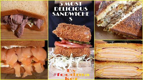 5 most delicious beef and fish sandwichs 🥪