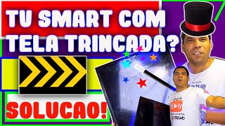 como consertar tv smart com tela tricada ( solução)