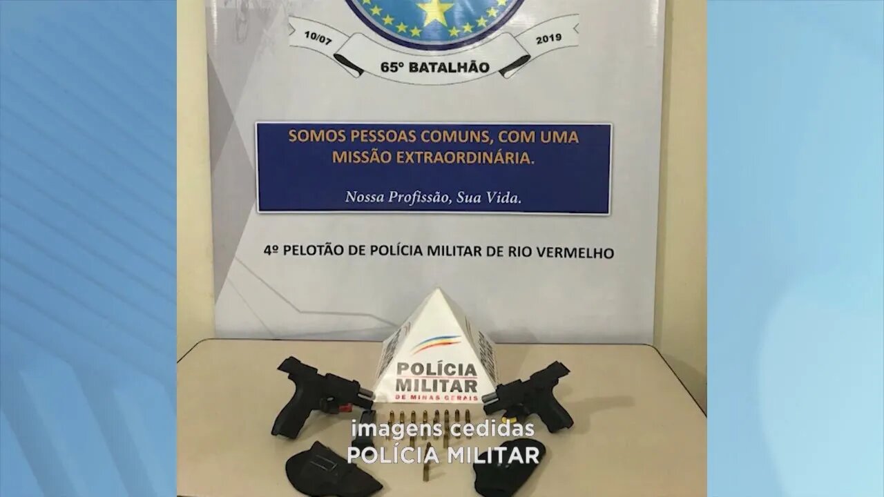 Rio Vermelho: homem preso na zona rural com munições e armas vindas de cidade do norte de Minas Ge