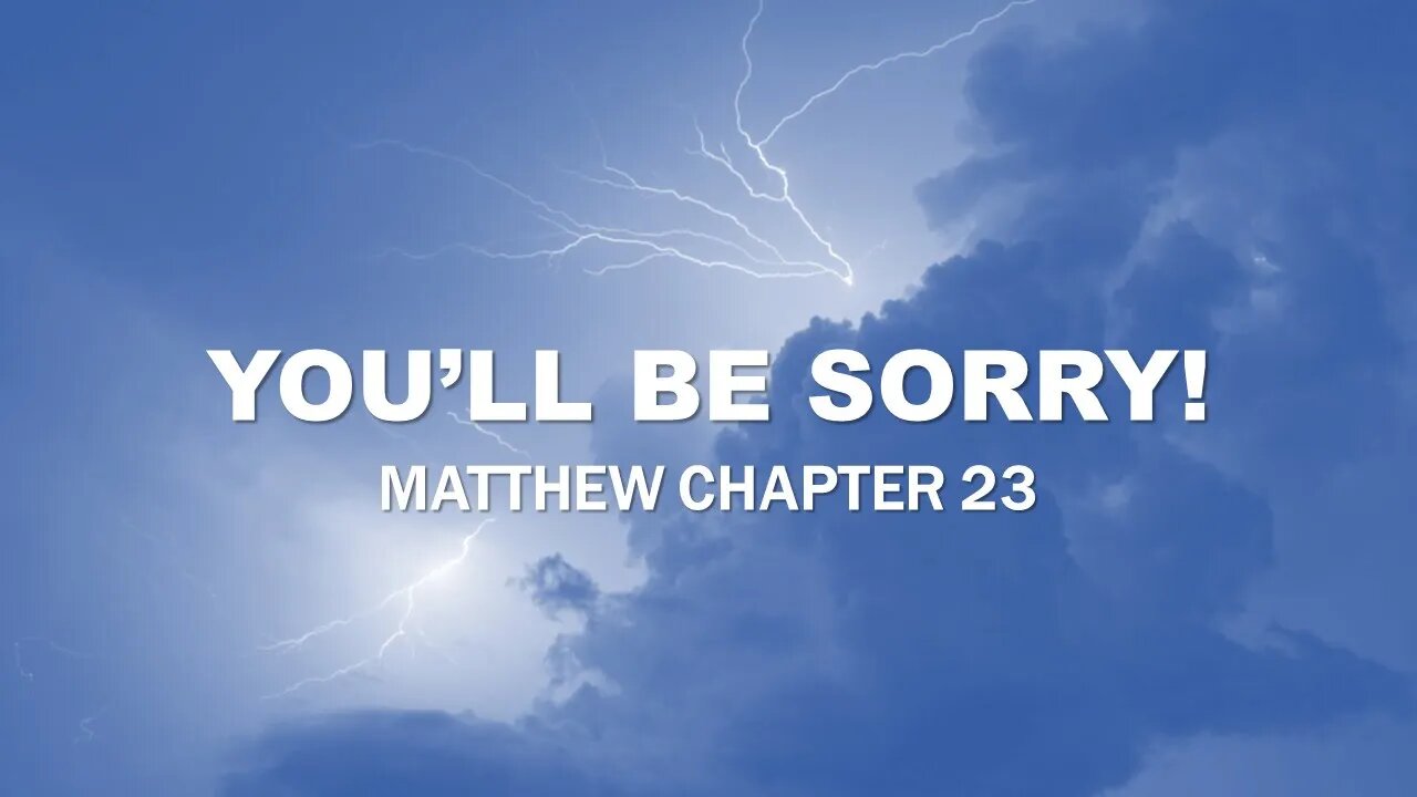 You'll Be Sorry