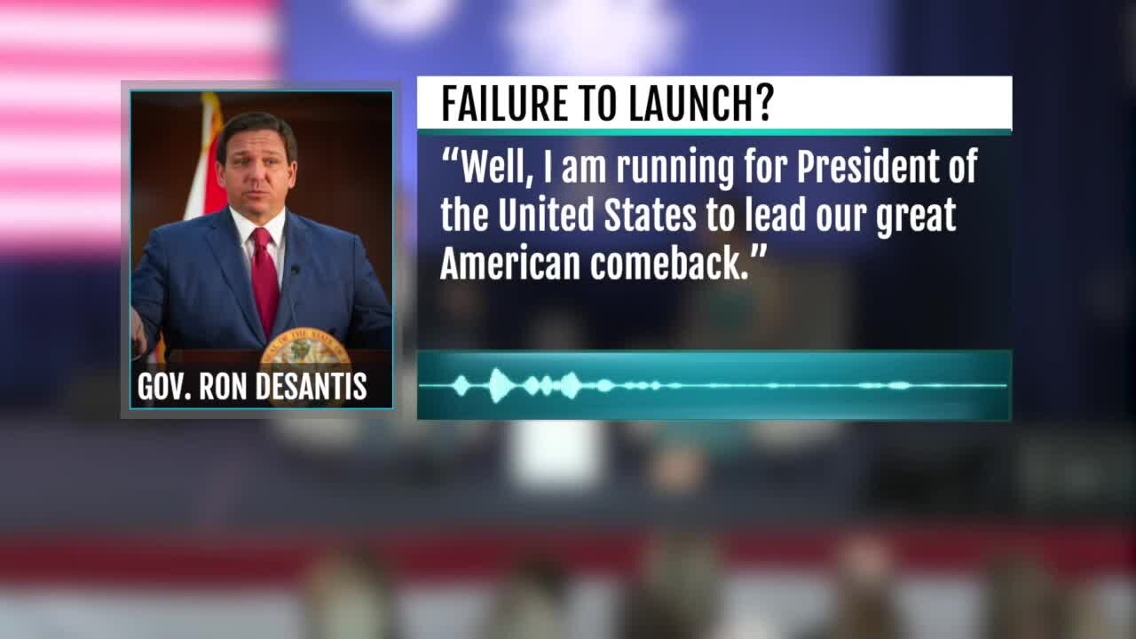 After botched launch, Gov. Ron DeSantis says he's running for president