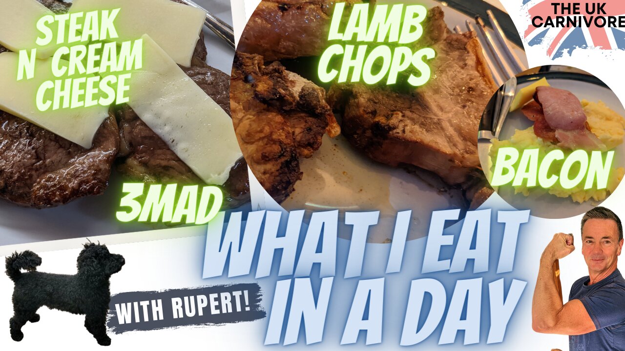 Steak n Cream Cheese, Bacon and Eggs and lamb Chops 3MAD (Eat in a Day)