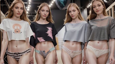 AI generated girls at a fashion show