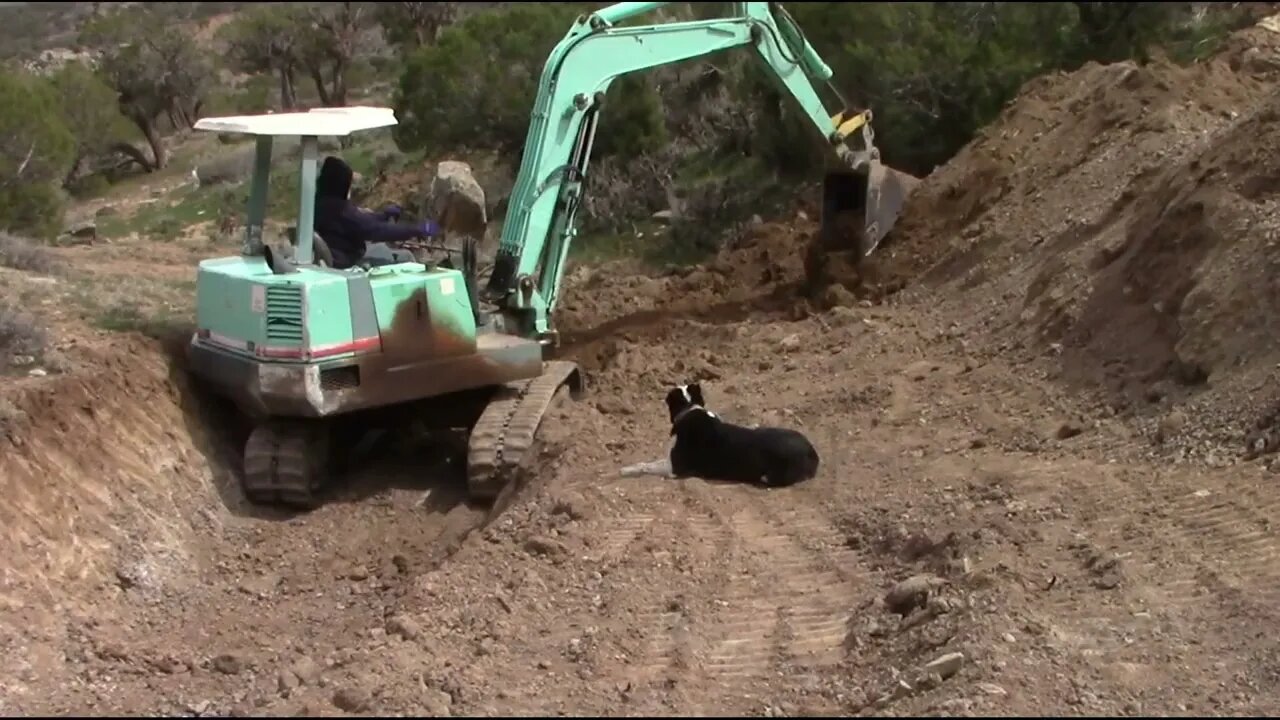 Yanmar YB451 Excavator Digging Ditch #3 of 3