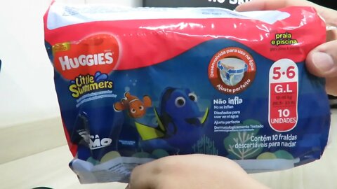 Fralda Infantil Little Swimmers Grande, 10 Unidades, Huggies