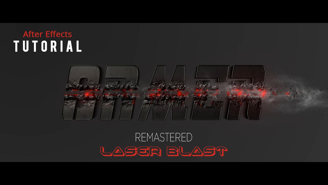 Remastered Realistic Laser Blast Title Animation in After Effects Tutorial