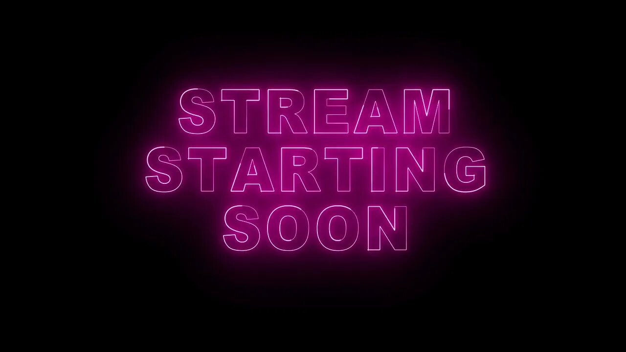 Pink Neon Stream Starting Soon Overlay Background backdrop Motion Graphics 4K 30fps COpyright Free