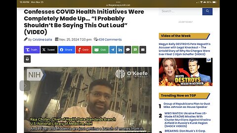 NIH Chief Confesses COVID Health Initiatives Were Completely Made Up… “I Probably Shouldn’t Be Sayin