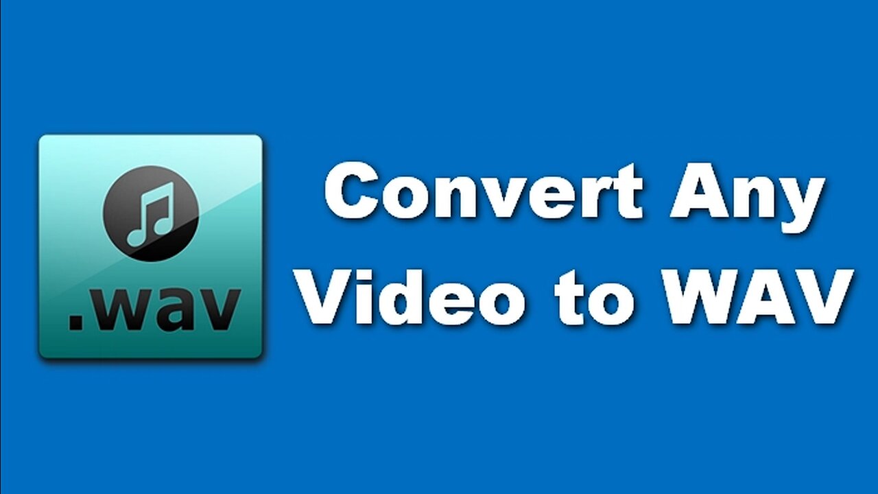 Convert Any Video to WAV Audio (Batch Support)