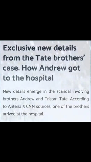 Tate brothers were sent to a hospital.