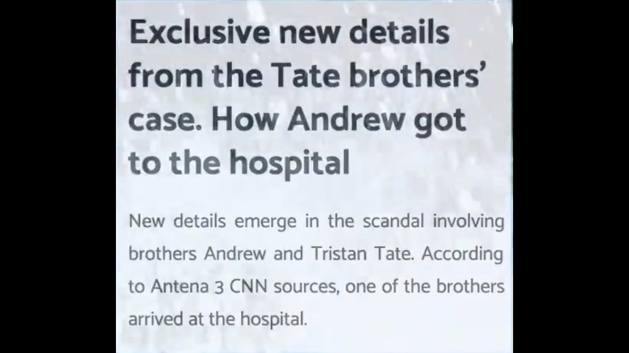 Tate brothers were sent to a hospital.