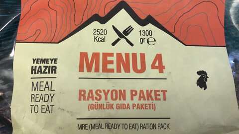 MRE: Ta!Da! Outdoor 24 Hour Ration ~Turkey/Türkiye~