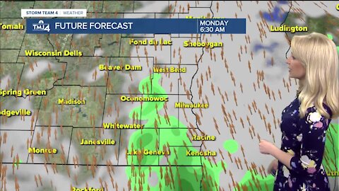 Warm and muggy Monday with showers