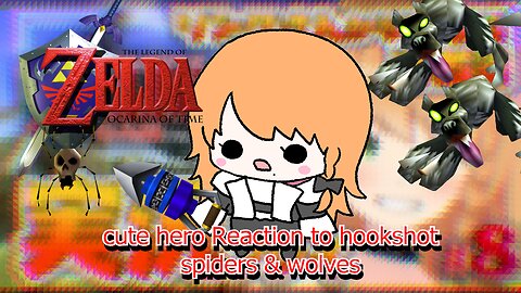 vtuber Elena Yunagi reactions Hookshot wolves & spiders - ocarina of time