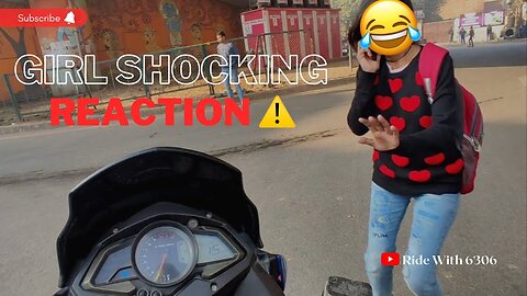 Suddenly girl #shocked while crossing road #public #reaction *No clickbait*