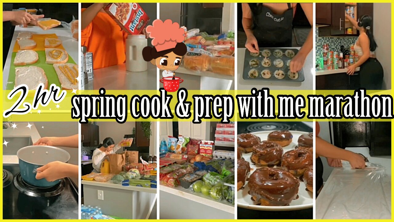 *EXTREME* 2 HR SPRING COOK WITH ME MARATHON 2022 | SPRING HAUL | PRODUCE PREP & MEAL PREP | ez tingz