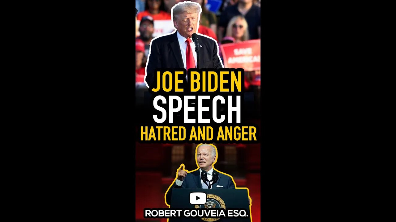 Trump Said Biden's Speech was full of HATRED & ANGER #shorts