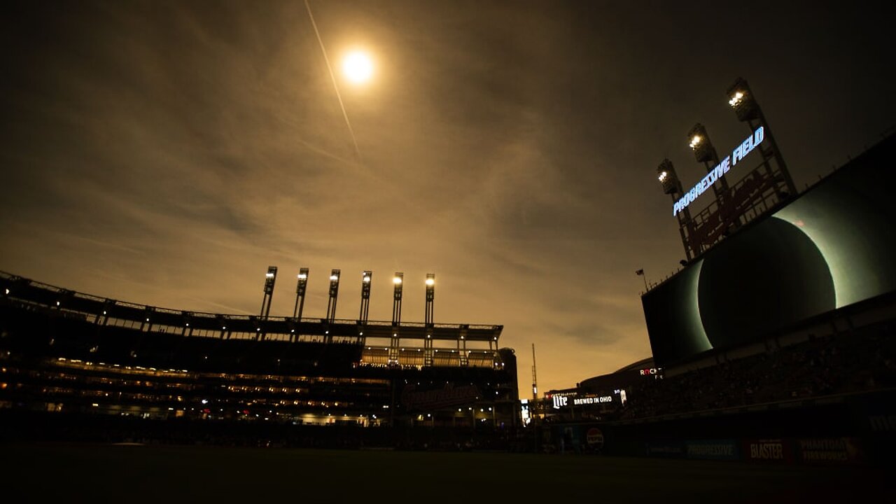 MLB Solar eclipse passes directly over Progressive Field