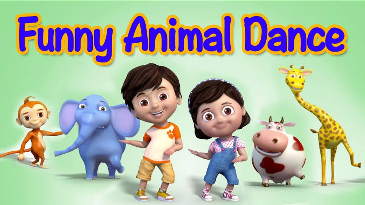 Funny Animals Dance Video for Children | kids rhymes | children rhymes kids song