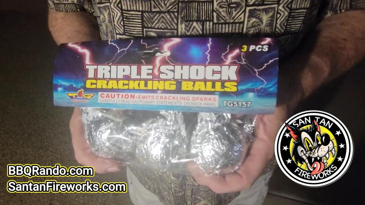 Triple Shock Crackling Balls - TOPGUN Fireworks