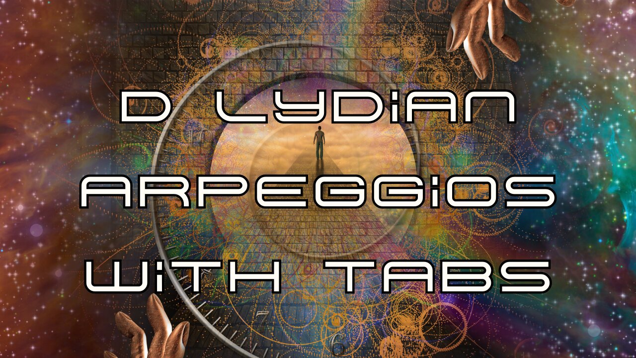 D Lydian Arpeggios With Tabs & Backing Track - How to Play and Improvise