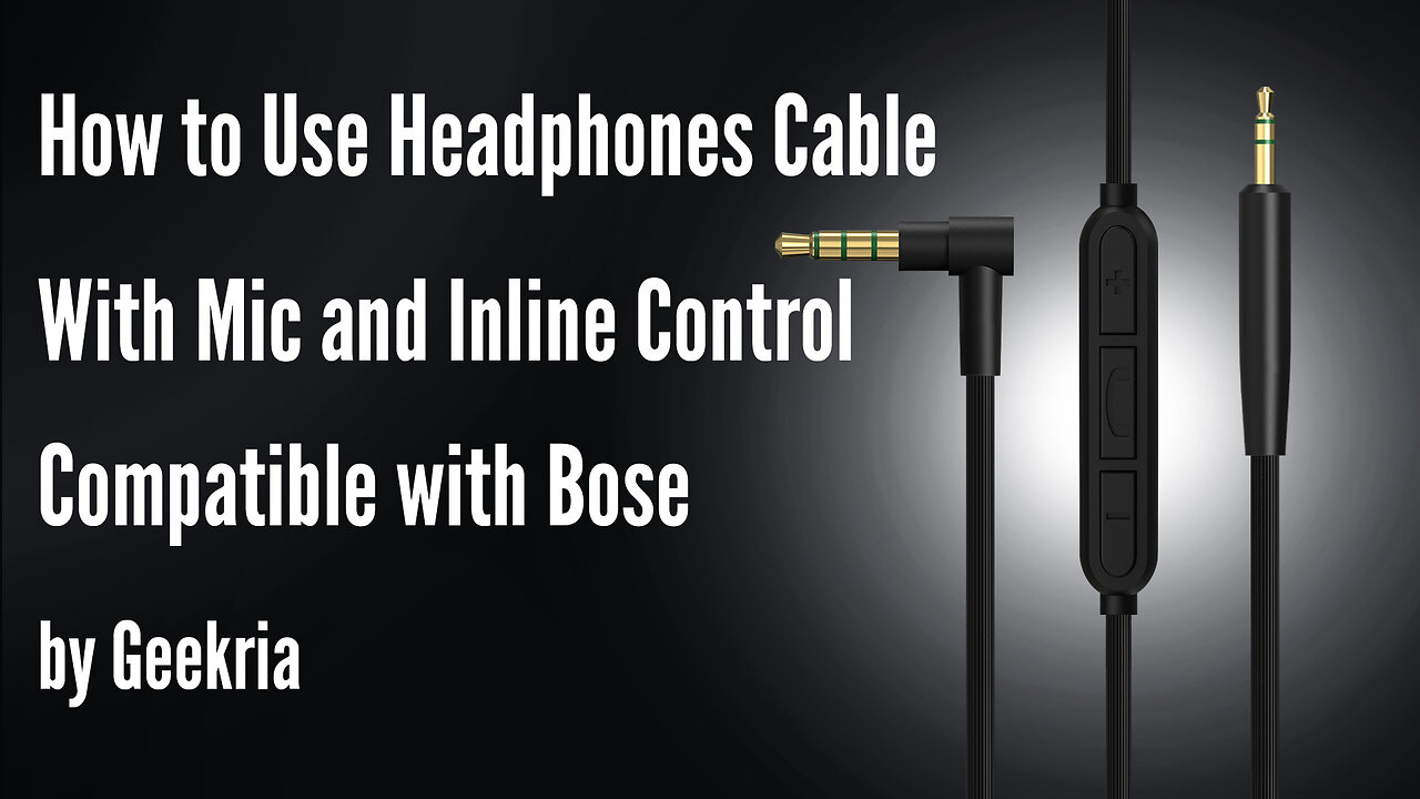 How to Use Headphones Cable With Mic and lnline Control Compatible with Bose by Geekria