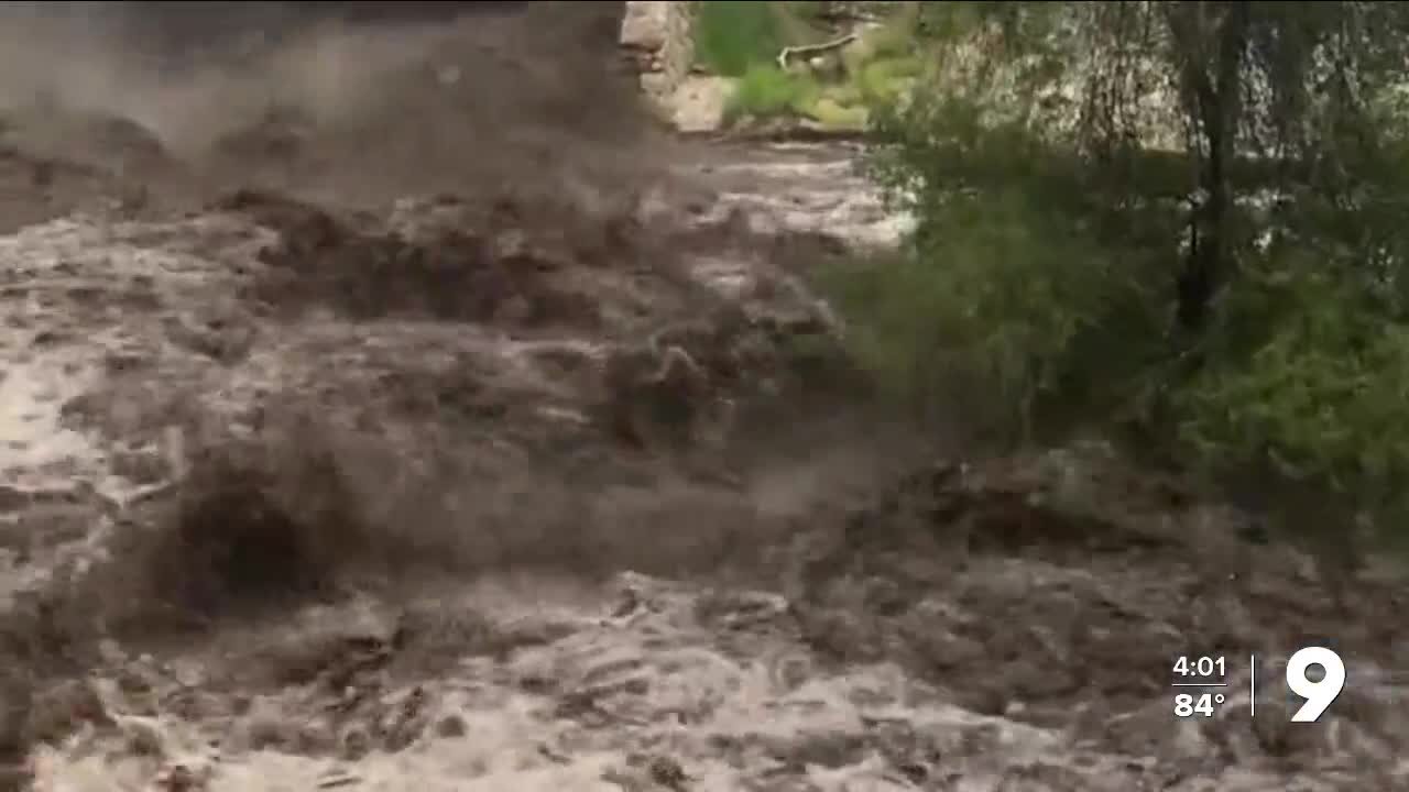 Sabino Canyon flooding