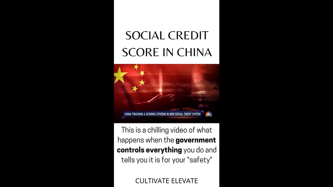 Social Credit Score In China... Coming to a city/state near you…