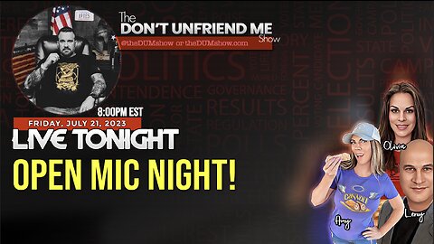 Tonight 8PM Eastern: The Don’t Unfriend Me Show Live!