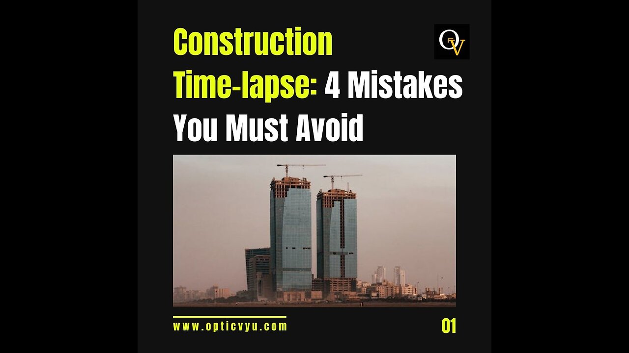 Construction Time-lapse 4 Mistakes You Must Avoid by OpticVyu