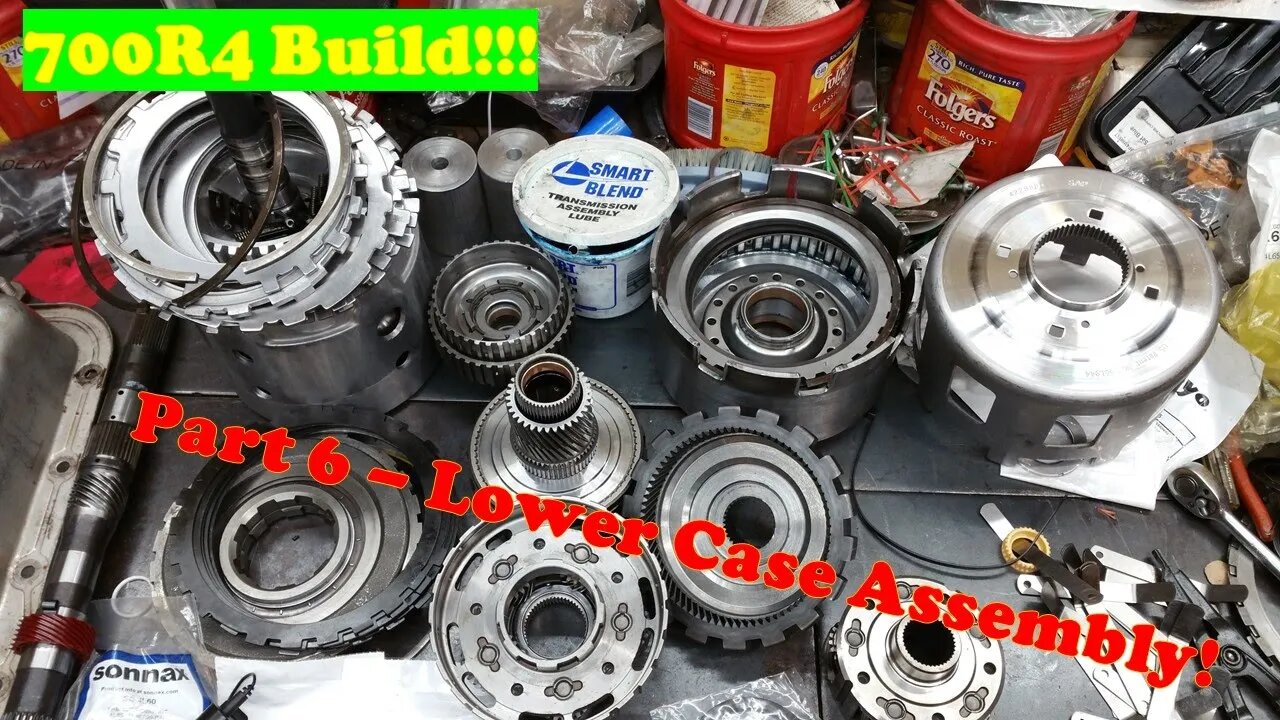 Assembling Youtuber L2theW's 700R4 Transmission - Part 6 The Lower case Geartrain