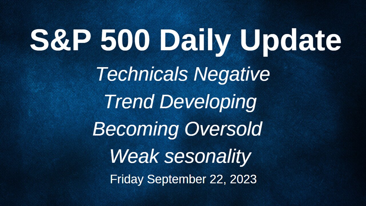 S&P 500 Daily Market Update for Friday September 22, 2023