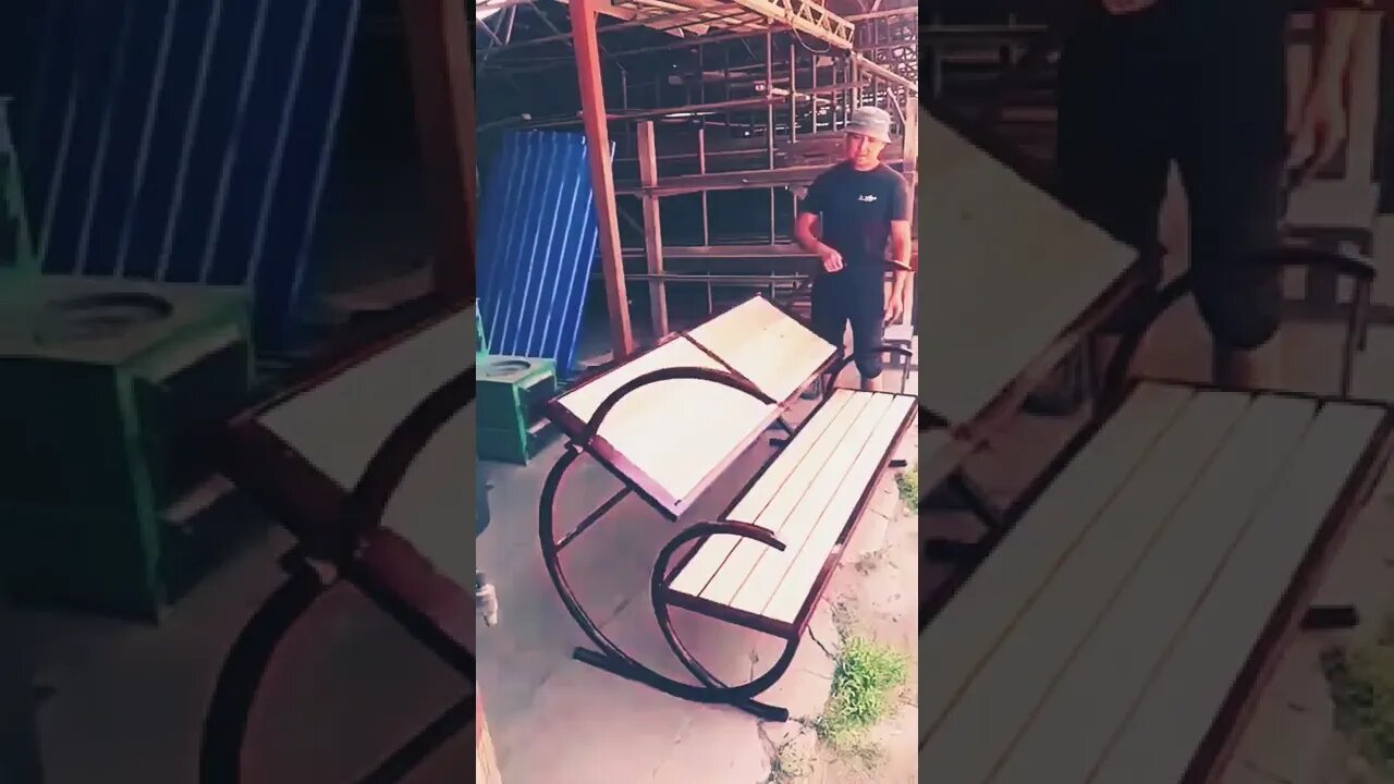 Amazing bench converter into attach table