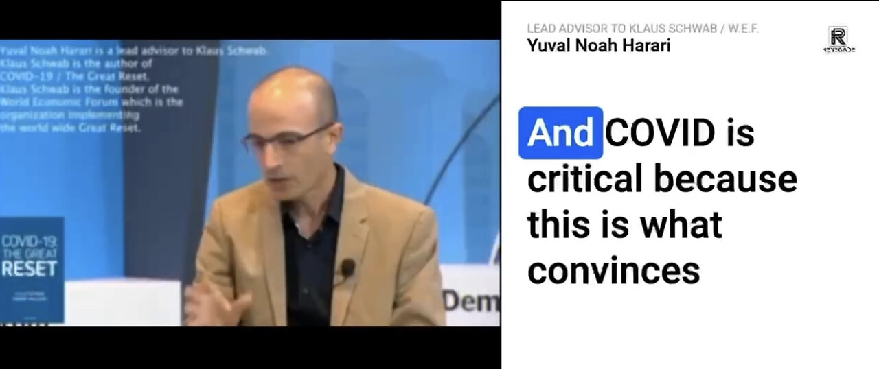 WEF Lead Advisor Yuval Noah Harari