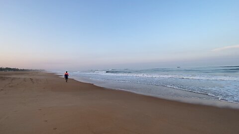 Morning beach walk