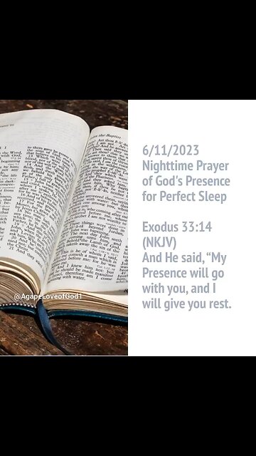 Nighttime prayer of God’s presence for perfect sleep