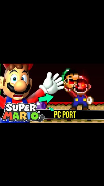 JOGO PROIBIDO do Super Mario | Mario Pc Port #shorts
