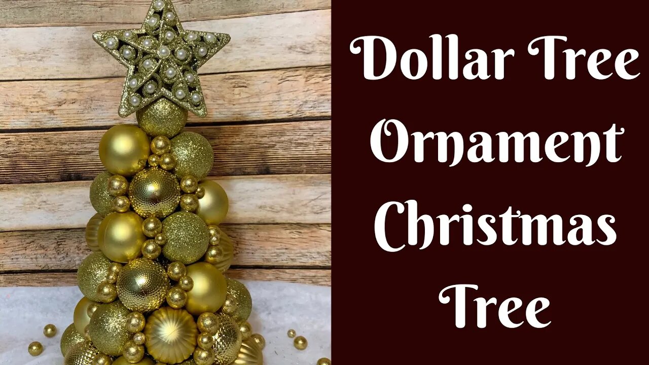 Dollar Tree Christmas Crafts: Dollar Tree Ornament Tree