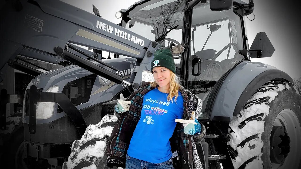 She Plowed the FIRST REAL SNOW of 2019 With the Tractor!